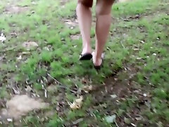 Outdoor fingering cum and three rounds of pissing