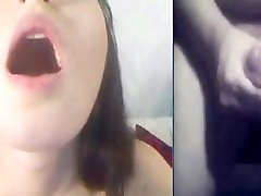 Elena, prinzzess eskimo kisses angel in webcam - with my final cumshot