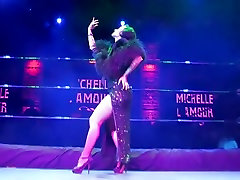 Burlesque Strip SHOW 023 Michelle Lamour naked teen dancing show TANGO