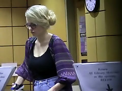 Sexy young librarian got big boobs