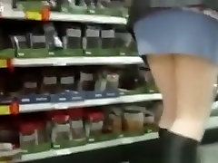 Mini skirt on supermarket