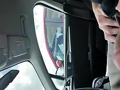 Masturbating to pretty girls in his parked car