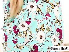 Samantha Saint foot and stocking fetish