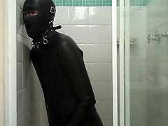 Rubber Catsuit, Waders and jailer xxx Plug