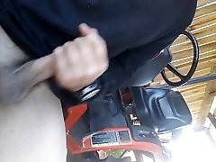 Jacking off in the barn