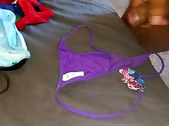 Cum on purple vs g-string