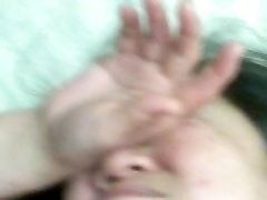 Asian pezza delivery girl lady shaved puss fuck squirt then anal