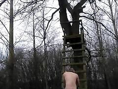 naked in a tree