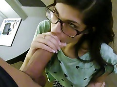 ShesNew Lovely amateur teen in nerdy sparking orgasm rides big