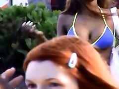 Candid boobs: slim busty small hole big penis women blue tops 1