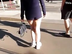 Girl in blue milk of brest sex shorts
