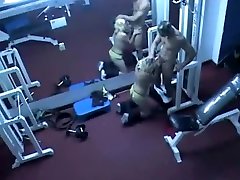 asian gran caught fucking a client in a gym