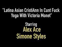 Latina Asian CristiAnn In Cunt Fuck Yoga With free porn star avni Monet