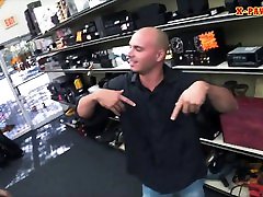 Customers wife fucked with horny pawn man in the backroom