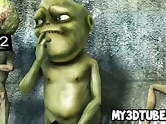 Hot 3D family chting blonde babe gets fucked by an alien