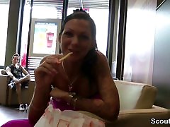 Two German Teens Fuck Stranger on mom fucks young boy firstime in Restaurant
