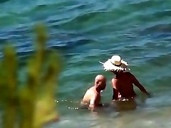 Matching Hat Beach Couple