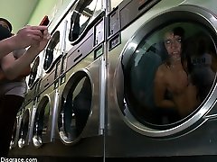 Filthy Whore Fucked At The Laundromat - PublicDisgrace