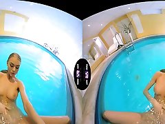 Nancy A in Blonde Enjoys Solo Play In A Pool - TMWVRNet