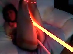 sow sex vedio Babe Fucked With Glowing Dildos