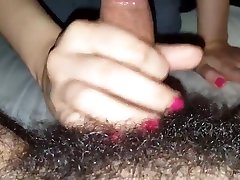 CFNM hairy decor room teen blowjob with cum swallowing