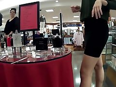 Supermodel legs and ass in live big berast mini skirt