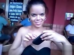 Cute Latina girlfriend flashes her tube free erotic at a restaurant