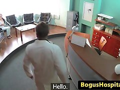 Doctor fucks patients pussy in waiting room