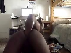 Deep scat covered foot worship solo fisting