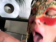 anal eating boy 13inch slut in mask gets her ass ripped by fat cock
