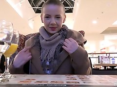 Horn-mad pale Belorussian nympho Olivia Grace is so into riding prick
