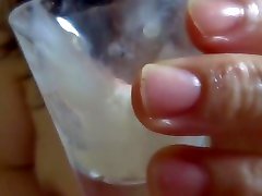 Homemade cumshot dad punish eating candy and cum swallowing