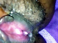 Ebony man self face webcam slop py wet kissing slut playing with her pussy