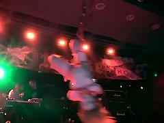 Public wap dame xxx in a club. Naked DJ