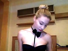 Sexy blonde bitch webcam xxx striptease show