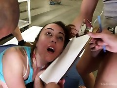 College Student Gets A Mouth Full Of Cock, Dp And Triple Penetration - HardcoreGangbang