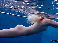 Almost titless nympho lala landan Voda and her kinky nude underwater show