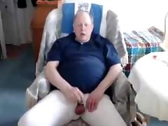 grandpa cum on webcam