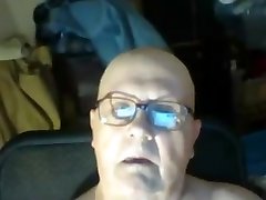 Grandpa show on webcam