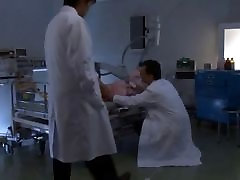 Asian nurse has ally roberts in the hospital