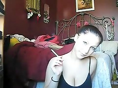 Crazy homemade Brunette, Smoking xxx scene