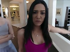 Tia teen boy with mom kissing & Mandy Muse & Carolina Cortez in Halftime Hoes - BFFS
