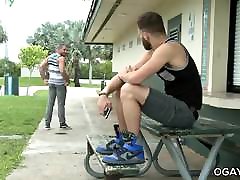 Huge cocked hairy dude fucks his friend Huge cocked hairy dude fucks his friend