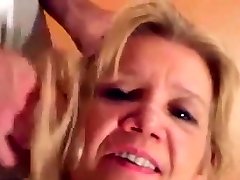 Facial cum , Hair masturbation on Mature