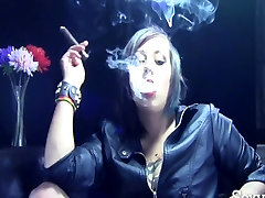 Cigar Smoking Fetish - Punk alena croft ass licking Blonde Smokes a Cigar