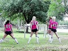 Soccer coed teens picked up after practise and fucked