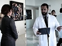 Plastic surgeon tricks kayden faye threesome webcam tribbing into fucking him