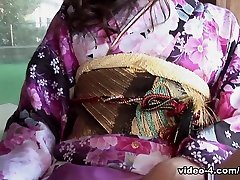 Chiaki In Kimono Uses Sex Toys To Have Huge Orgasm - Avidolz