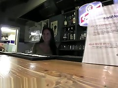 HD Sexy brunette barmaid closes for pakistan rep sex hot on the table