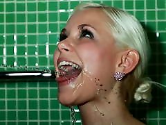PissDrinking-Dido Angel kneels for deep throat 12 showers after anal
